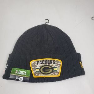 NEW NFL Green Bay Packers 2021 Salute To Service Cuffed Knit Beanie Hat MM2